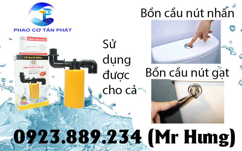 phao nước bồn cầu nút nhấn nút gạt