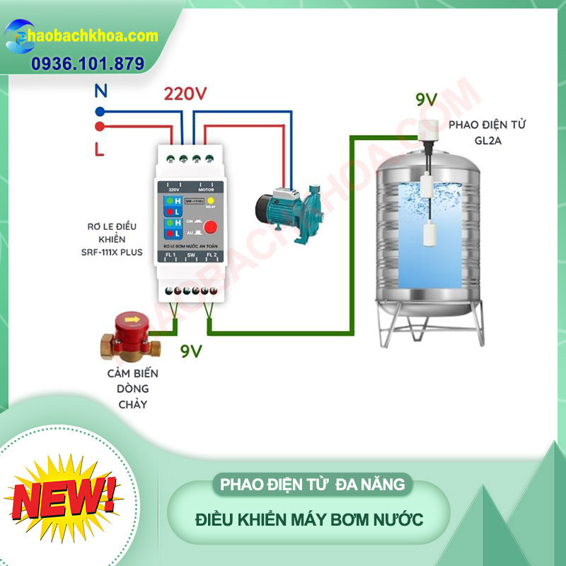 Phao điện bồn nước 9v